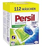 Persil Universal Duo-Caps Waschmittel (112 Waschladungen), Vollwaschmittel mit Aktiv-Flecklöser und Persil Leuchtkraft-Formel für strahlende Reinheit