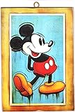 KUSTOM ART CUCUBA Comic-Bild Serie Disney Mickey Maus Sammlerstück, Druck auf Holz, 40 x 30 cm.