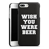 DeinDesign Apple iPhone 7 Plus Lederhülle schwarz Leder Case Leder Handyhülle Beer Bier Lustig