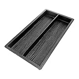 @tec Betonform Schalungsform Gießform für Beton, Gips, Zement Palisade-Diele Holzmuster für Haus und Garten 80x43x4,5