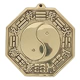 Hztyyier Chinesischer Feng Shui Spiegel Bagua Messingspiegel Abwehr Böser Geister für Material Multifunktionsdekor Ornamente 2.76in