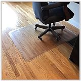 LZDA Bodenmatten für Bürostuhl, 2 mm dick, strapazierfähig, rutschfest, harte Stuhlmatte, rechteckig, Bodenschutzmatte, kratzfest und wasserdicht, leicht zu reinigen (Größe: 51 x 51 cm)