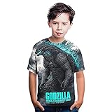 Poywuo Jungen T-Shirt Kinder Monster Kurzarmhemd Tops Mode Kinder lustiges T-Shirt,110(EU 104-110)