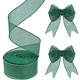 Pizies St. Patrick's Day Juteband zum Basteln, grüne Schleifenrollen zum Verpacken von Geschenken, 5,1 cm x 13 m, grün