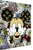 Magic Canvas Art Pop Art Micky Maus Funny Leinwandbild 1- teilig Hochwertiger Kunstdruck Wandbilder – B8018, Größe: 40 x 30 cm