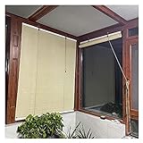 Rollos for Den Außenbereich Anti-UV-Abkühlung Sichtschutzvorhang for Den Außenbereich Wasserdicht Winddicht, Anpassbar XJJUN (Farbe : Beige, Größe : 1.2x2.5m)
