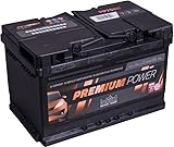 intAct Premium-Power PP75MF, 30% mehr Startleistung, wartungsfreie Autobatterie 12V 75Ah 720 A (EN), Schaltung 0 (Pluspol rechts), Maße (LxBxH): 278x175x175