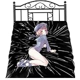 YIOTMOP Sexlaken Wasserdicht für Sex Wasserdichte Decke für Sex Fetish Latex Bettlaken Sexdecke SM Bondage PVC Wasserfeste Decke Sex Weich Wet Games Sex Spiel für Paare (200 X 210 cm) Schw