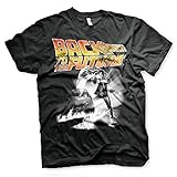 Back To The Future T-Shirt Zurück in die Zukunft Marty McFly Delorean Schwarz Trikot - Original Offiziel (X-Large)