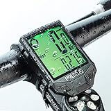 PRUNUS [Aktualisiert] Fahrrad Tachometer wasserdichte IP66 Fahrradcomputer Kabellos mit 20 Funktionen, Rad-Tacho mit Auto an/aus für Outdoor-und Indoor-Tracking