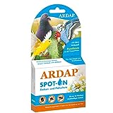 ARDAP Spot On - Zecken & Milbenschutz für Ziervögel & Brieftauben - Natürlicher Wirkstoff - Bis zu 12 Wochen nachhaltiger Langzeitschutz
