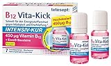 tetesept B12 Vita-Kick Trinkampullen - Intensiv-Kur für schnelle Energie & Leistungsfähigkeit - Vitamin B12 Ampullen mit Eiweiß-Bausteinen- Wochenpackung à 7 Trinkfläschchen