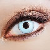 aricona Farblinsen Farbige Kontaktlinse Sky-blue – Deckende Jahreslinsen für dunkle und helle Augenfarben ohne Stärke, Farblinsen für Karneval, Fasching, Motto-Partys und Halloween Kostüme