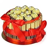 Ferrero Rocher und Merci schokolade Torte - pralinen geschenk - süßigkeiten box perfekt für viele Gelegenheiten - Dankeschön geschenke - Präsentkorb für frauen