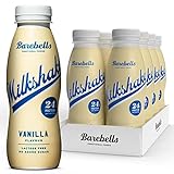 Barebells Cremiger Eiweiss shake – zuckerarm, 24 Gramm Protein pro Flasche, laktosefrei – Vanilla Milkshake, 8 x 330ml