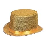 Boland - Hut, glänzender Zylinder, flache Hutkrempe, Karneval, Halloween, Fasching, Mottoparty, Kostüm, Accessoire, Theater, Verkleidung