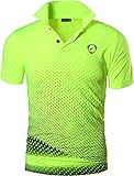 jeansian Herren Summer Sportswear Sport Golf Tennis Poloshirt Polo Tee Shirts Tshirt T-Shirt LSL195 GreenYellow XL