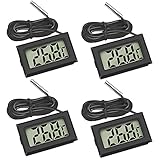 Thlevel Digital LCD Thermometer Temperatur Monitor mit Externem Sensor für Kühlschrank Gefrierschrank Aquarium