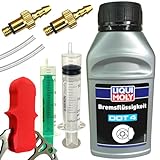F26 Service Kit für Formula Fahrrad MTB Ebike Hydraulische Scheibenbremse R1 RX ORO Puro K18 K24 Disc entlüftungskit Set mit Liquid Moly DOT 4.0 Bremsflüssigkeit 250
