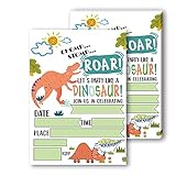 Jurassic Dinosaurier-Einladungskarten für Kindergeburtstag, Babyparty, Schlummer-Party, für Jungen oder Mädchen, geschlechtsneutral, Postkarten-Stil (12.7x17.8 cm, 30 Stück)