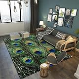 RUGMRZ Teppich Dick Sofa, Schlafzimmer, Wohnzimmer Dekoration, rutschfest, Schmutzabweisend, Waschbar Dekoration Wohnung Modern Grün Teppich Schlafzimmer Groß Teppich Junge Teppich Dick Teppich W