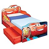 Worlds Apart Disney Cars Lightning McQueen Kinderbett mit Stauraum und Matratze für Kinderbett