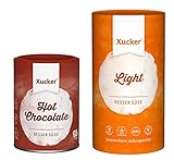 Xucker - 2er Schoko-Probierset - Light- Erythrit (1 kg) und Trinkschokoladen-Pulver (200 g)