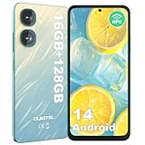 OUKITEL C58(16GB+128GB) Smartphone Ohne Vertrag - 6.67 Zoll 90Hz Android 14 Handy Günstig, 5150mAh Akku 13MP+5MP Kamera, Gesicht + Fingerabdruck,NFC, GPS, Dual SIM 4G Günstig Smartphone,Grü