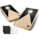 Original Cornhole® Game Ufficiale | Gioco Cornhole Americano Con luci a LED | Dimensioni Ufficiali | 100% Legno | 2 schede + 8 Borse + 1 Copertura di Protezione | OriginalCup®