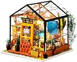 Robotime Puppenhaus DIY Gewächshaus Holz Zubehör - Miniatur Möbel Bausatz- Mini-Raum für Erwachsene und Kinder - Geburtstags Mädchen und Jungen Geschenk zum Muttertag