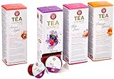 Teekanne Tealounge Kapseln - Früchtetee Sortiment mit 4 Sorten (32 Kapseln)