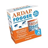 ARDAP Fogger 2 x 100ml - Effektiver Vernebler zur Ungeziefer- & Flohbekämpfung für Haushalt & Tierumgebung - für Räume bis 30m² - Wirksamer Schutz für bis zu 6 Monate