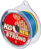 WFT KG Strong 600m 0,32mm 51kg, geflochtene Schnur, Meeresschnur, Angelschnur, Geflechtschnur, Farbe:Multicolor