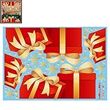 Richolyn Weihnachtsfensteraufkleber - Dekorationsaufkleber für Geschenkboxen - Weihnachtsfenster-Dekorationen für Glasfenster, Weihnachtsgeschenkbox, Schneeflocken-Aufkleber