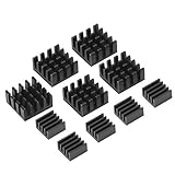 Schwarz Aluminium Kühlkörper Kühler Kit für Raspberry Pi 3, Pi 2, Pi Modell B+, 10 Stück