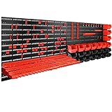 DEUBA® Werkzeugwand 190x54cm 97 tlg. 4 Starke Wandplatten Erweiterbar Werkstatt Lochwand Werkzeughalter Regal Stapelbox