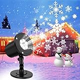 YAZEKY Led Projektor Weihnachten Aussen Schneeflocke Projektorlampe außen Innen IP65 Schneefall Lichter Effekt Romantisch für Weihnachten, Party, Festival, Hochzeit