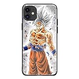 Schutzhülle für iPhone 11 (iD#306, iPhone 11, aus gehärtetem Glas, Motiv Goku Super Saiyan Dragon Ball DBS DBZ Japanisches Anime)