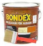 2,5l Bondex Holzlasur für Aussen plus Flächenstreicher (oregon)