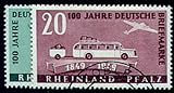 Goldhahn Französische Zone Rheinland-Pfalz Nr. 49-50 'Deutsche Marken gestempelt Briefmarken für Sammler