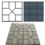 Pflaster Betonform PP Resin 8 Gitter DIY Beton Kopfsteinpflaster Pflasterform Schalungsform Gehwegplatten für Garten, Rasen, Pflastersteine 40x40