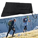 Wasserabweisende halbe Regenhose, geeignet zum Wandern, Angeln und Camping (schwarz)