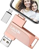Levida USB Stick 256 GB for Phone, External Photo Stick USB 3.0 Photo Stick for iOS, Android Mobile Phone, Pad, Laptop and Computer, PC, (Mobile Memory, Rotating Design, Automatic Photo Backup)