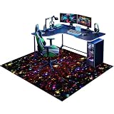 SZKBEUO 100 x 140 cm Gaming Bürostuhl Stuhlmatten Bodenschutzmatte Bürostuhl Unterlage Schreibtischstuhl Unterlage Gaming Teppich Mehrzweck-Stuhlteppich für zu Hause für Parkett, Laminat, Hartbö