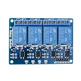 ELEGOO 4 Kanal DC 5V Relaismodul mit Optokoppler für Arduino UNO R3 1280 DSP ARM PIC AVR STM32, B