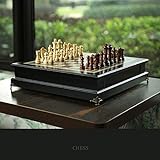 QZH Großes Schach, High-End-Massivholzschach für Kinder, Dekoration für Spiele für Erwachsene