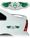 SV Werder Bremen Auto Aufkleber Wings weiß mittel