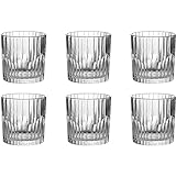 Set mit 6 Gläsern für Wasser und alkoholische Getränke, transparente Gläser, geeignet für Mikrowelle und Spülmaschine (22 cl)