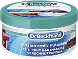 Dr. Beckmann Glaskeramik Putzstein | effektiver Kochfeld-Reiniger gegen hartnäckigen Schmutz | inkl. Spezialschwamm | 250 g