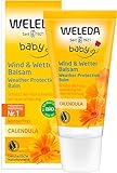 WELEDA Bio Baby Calendula Wind und Wetter Balsam, Naturkosmetik Gesichtscreme und Handcreme für den Schutz von trockener Haut vor rauer Witterung und Kälte (1 x 30 ml)